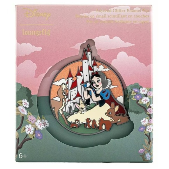 Disney Jewelry - Loungefly Disney Snow White Collector Box Layered Glitter Enamel Pin Limted LE